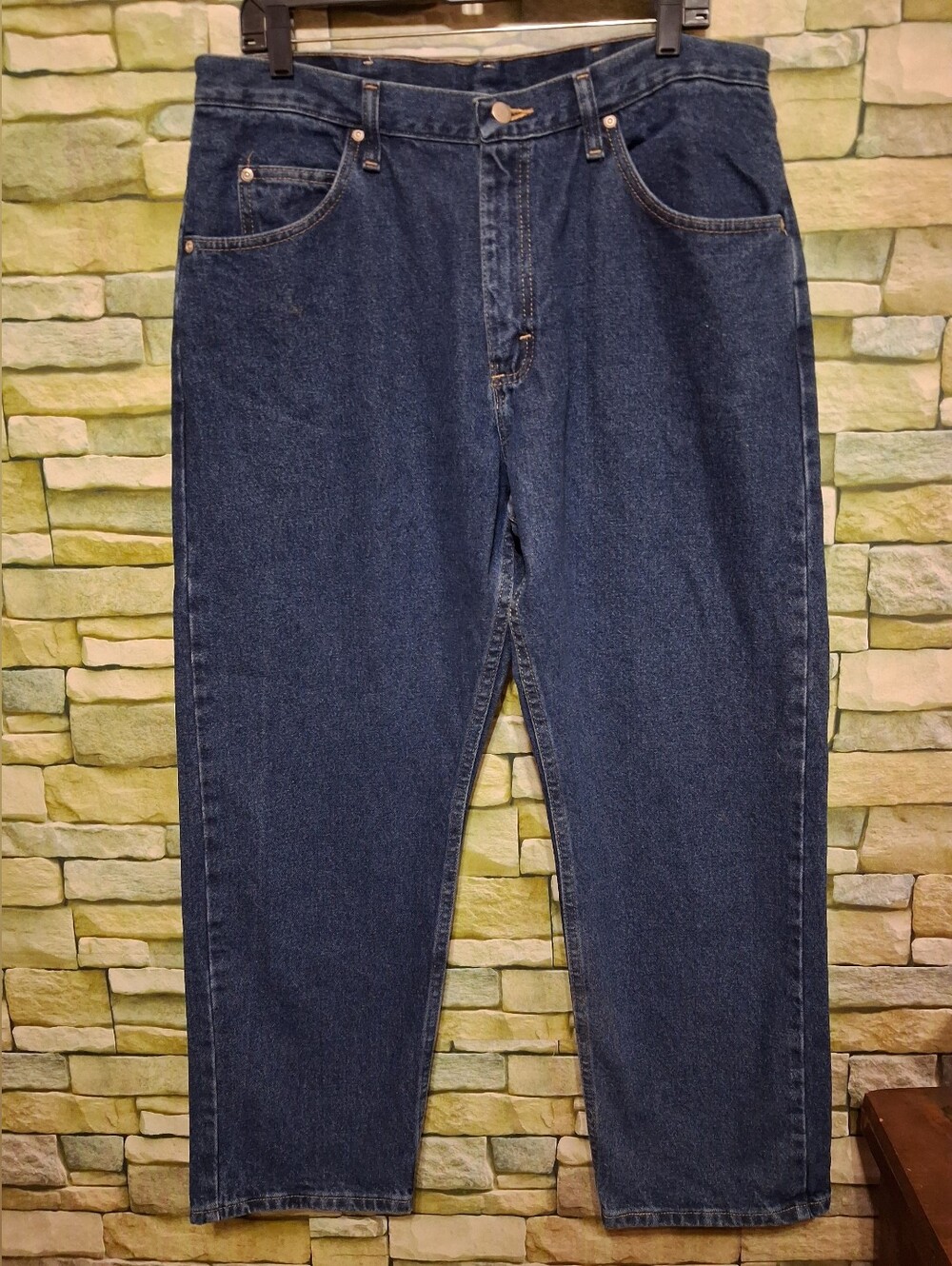 Wrangler 5 Star Jeans Mens 36x29 Relaxed Fit Premium Denim Dark Wash NWT